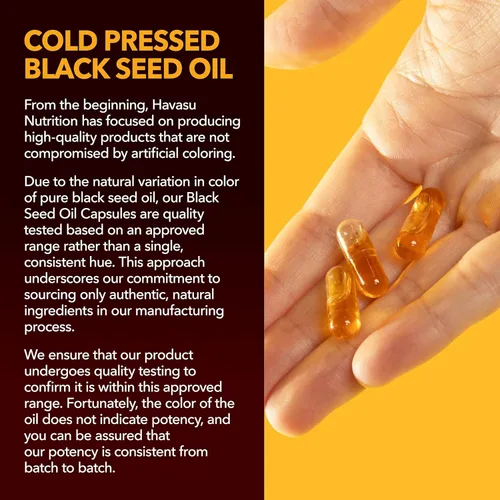 Miniatura 6 de Cápsulas de aceite de semilla negra prensado en frío - Suplemento de 1500 mg de comino negro para la función inmune, apoyo digestivo y salud general
