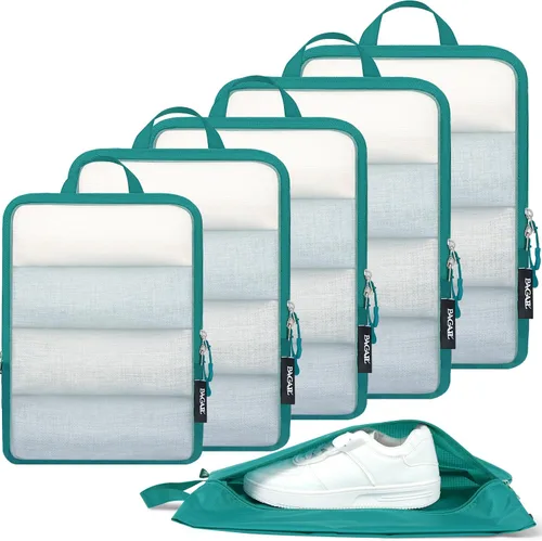 Miniatura 62 de BAGAIL 4 Set/6 Set Ultraligero Compresión Embalaje Cubos Organizador de Embalaje para Accesorios de Viaje Equipaje Maleta Mochila