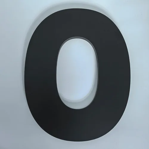Miniatura 13 de Números de casa grandes de 8 pulgadas, señalización moderna negra para exteriores, estilo ancho y nunca se oxida, letra E