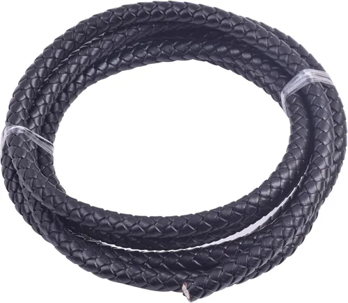 Miniatura 69 de KONMAY 2 yardas 8.0mm Cordón redondo de cuero trenzado auténtico marrón antiguo para corbata de bolo