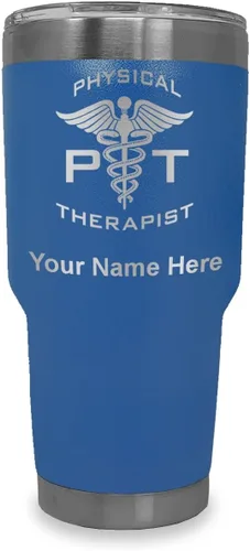 Miniatura 34 de LaserGram PT Physical Therapeut, vaso aislado al vacío de 20 onzas, grabado personalizado incluido (negro)