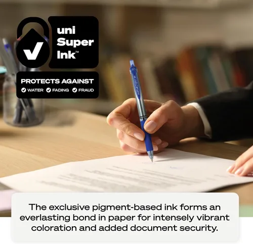 Miniatura 7 de Uniball Signo Gel RT - Paquete de 12 bolígrafos de gel negros medianos de 0.028 in, bolígrafos de tinta de gel, suministros de oficina vendidos por