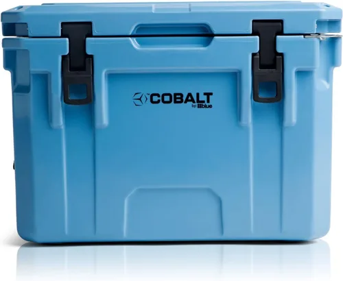 Cobalt - Enfriador de hielo de 25 cuartos de galón moldeado por roto; gran baúl para hielo hasta 3 días