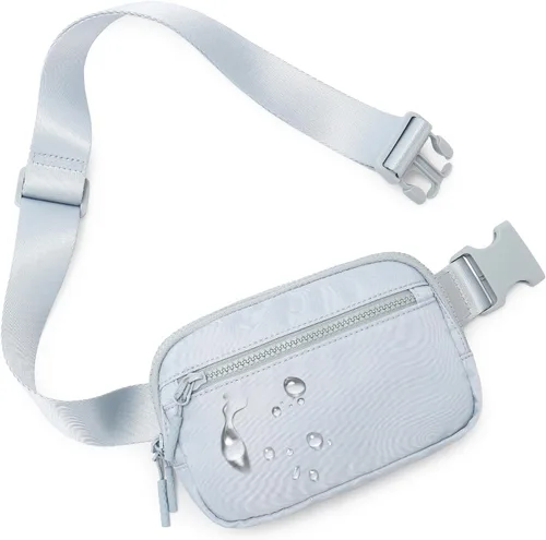 Miniatura 27 de WESTBRONCO Riñoneras para mujeres y hombres, bolsa para cinturón con bolsillos con cremallera, riñoneras modernas, bolsas cruzadas ligeras de 1