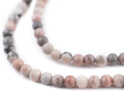 Miniatura 218 de The Bead Chest Cuentas de Jade Blanco Mate Redondas (8mm): Piedra Preciosa Orgánica Redonda Esférica de Energía con Poder de Sanación para Hacer