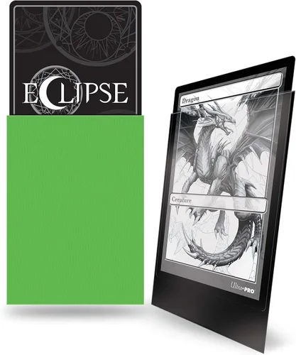 Miniatura 2 de Ultra Pro E-15618 Eclipse Standard Matte Sleeves 100 Pack-Lime Green Verde lima