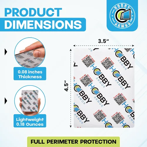 Miniatura 2 de Hobby Armor - Paquete de 100 protectores de envío de tarjetas coleccionables de 3.5 x 4.5 pulgadas con esquinas redondeadas, protector de tarjetas