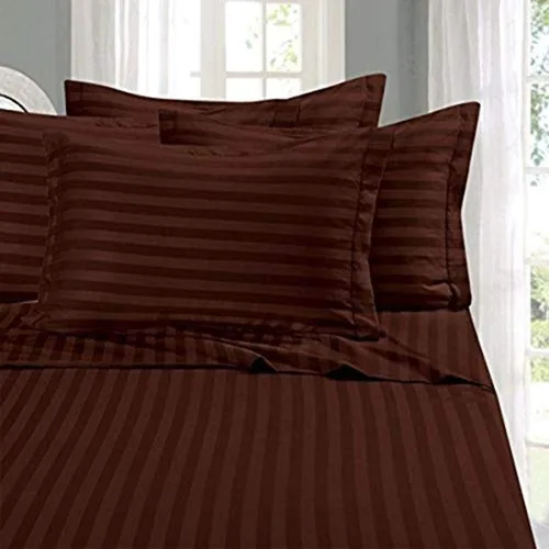 Miniatura 23 de Elegant Comfort 1500 Premier resistente a las arrugas y a la decoloración, juego de sábanas de lujo suave y sedoso de calidad de hotel a rayas