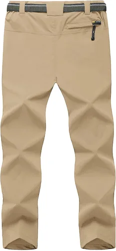 Miniatura 2 de TBMPOY Pantalones de senderismo y montaña, ligeros, impermeables, con cinturón, secado rápido, para hombres