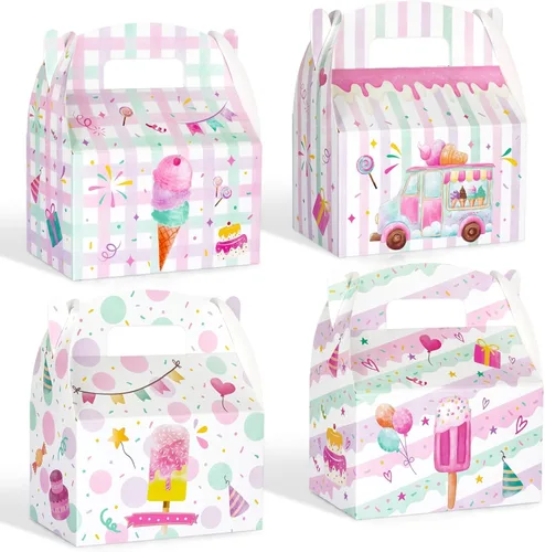 Miniatura 11 de WERNNSAI Paquete de 12 cajas de regalo de fiesta de cumpleaños, decoraciones de fiesta de feliz cumpleaños, cajas de dulces para niñas y niños