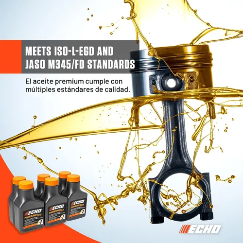 Miniatura 4 de Echo 6450001G Power Blend Gold Oil Mix 50:1 para 2 tiempos, equipo de potencia para exteriores, semisintético de alto rendimiento, baja emisión