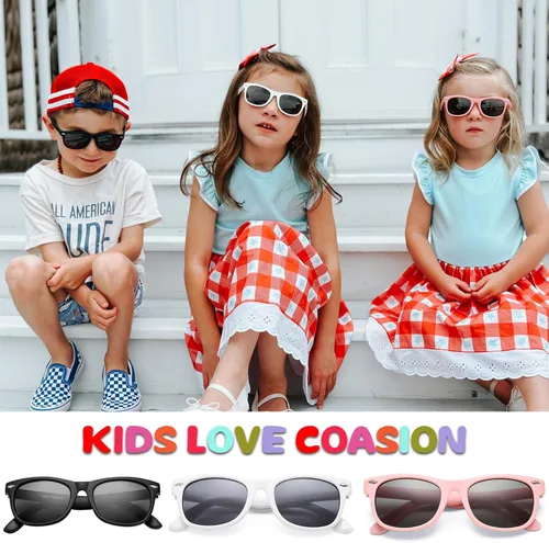 Miniatura 38 de Lentes de sol polarizados de goma elastómero termoplástico (TPEE) flexible, para niñas y niños de 3 a 9 años
