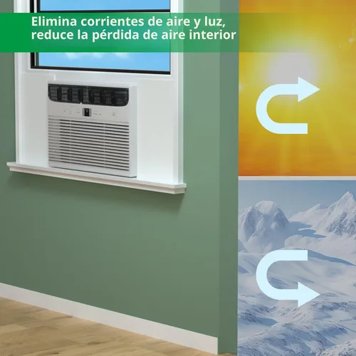 Miniatura 5 de Aire acondicionado de ventana, 2 piezas de tablero de aislamiento de superficie EVA, 17 x 10 pulgadas, diseño de instalación simple, aislamiento