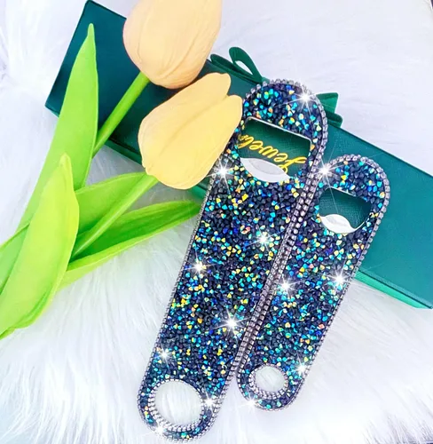 Miniatura 18 de Abrebotellas de cerveza, abridor de botellas de diamantes brillantes para cerveza, lata, soda, abrebotellas personalizado para bares, fiestas