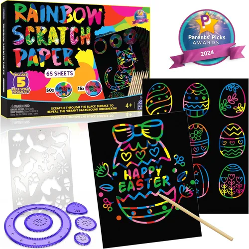 Miniatura 12 de Mininotas raspables: 150 hojas negras con holograma de brillo plateado o arco iris para niños, hojas para arte y manualidades y garabateo. Incluye