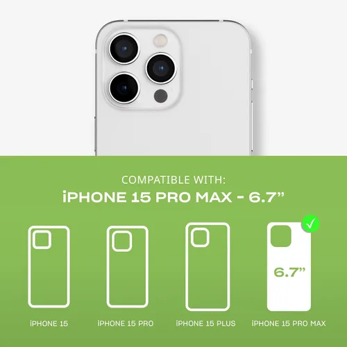 Miniatura 2 de tech21 Evo - Funda transparente para iPhone 15 Pro Max, compatible con MagSafe, funda de protección contra impactos, transparente