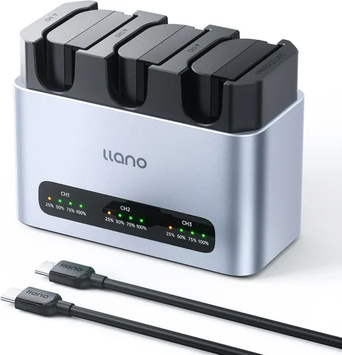 Miniatura 11 de llano Paquete de 2 baterías LP-E6NH de 2400 mAh y cargador rápido de 20 W de doble ranura para cámara Canon EOS R5/R6/R7 Mark II, 5D/6D/7D Mark