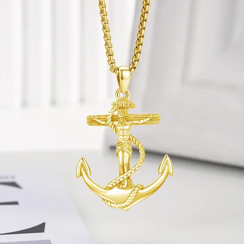 Miniatura 433 de Collar de plata de ley 925 con medalla de San Patrón, colgante de protección católica, amuleto, joyería religiosa para hombres y mujeres