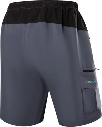 Miniatura 2 de EZRUN - Pantalones cortos de ciclismo de montaña acolchados 3D para hombre