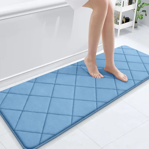 Miniatura 52 de OLANLY Tapete de baño de espuma viscoelástica de 24 x 16 pulgadas, ultra suave y absorbente, lavable a máquina, cómodo tapete de baño para suelo