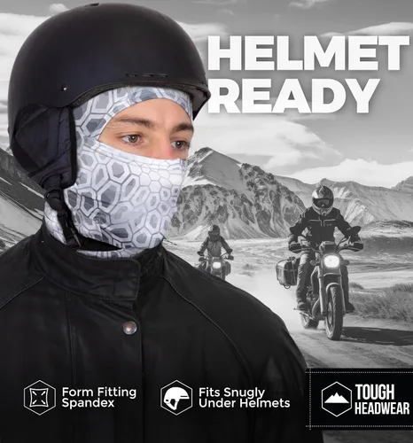 Miniatura 6 de Tough Headwear Pasamontañas de invierno, máscara de esquí resistente al viento y cubierta facial de invierno para hombres y mujeres, máscara facial
