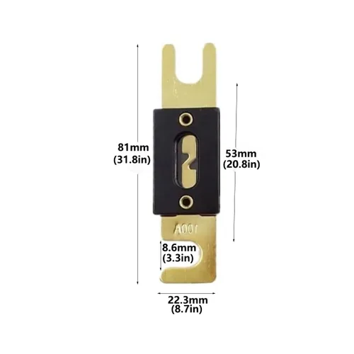 Miniatura 4 de Fusible ANL de 160 A, 160 A, 32 V, fusible ANL chapado en oro de 160 A, adecuado para sistema de radio de automóvil y audio y video (paquete de 4)