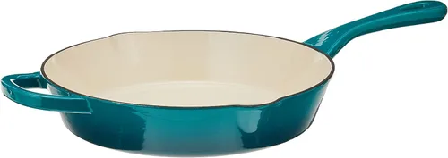 Miniatura 5 de Crock-Pot Artisan - Cacerola de hierro fundido esmaltado estilo horno holandés, 7 cuartos, diseño ovalado, color verde azulado degradado & Crock Pot
