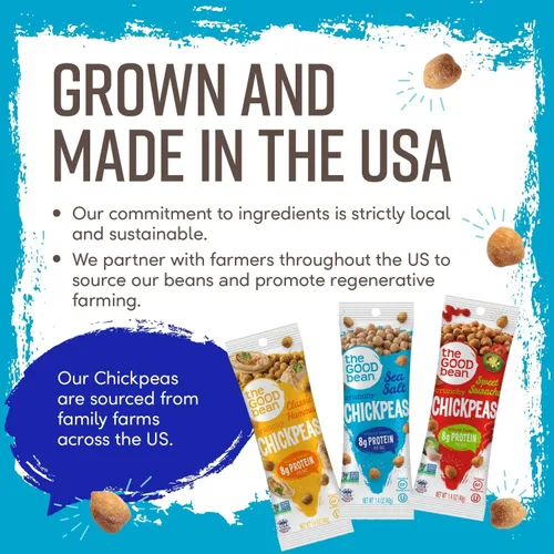 Miniatura 3 de The Good Bean Crunchy Garbanzos – Paquete variado – Paquete de 1.4 onzas – Sriracha dulce, sal marina y granos clásicos de garbanzos tostados