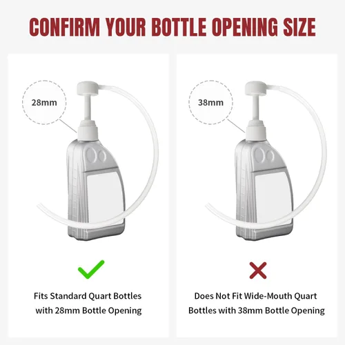 Miniatura 3 de Thorstone Bomba de aceite para engranajes de unidad inferior para botellas de cuarto de galón, incluye adaptador de tercera mano, adaptador