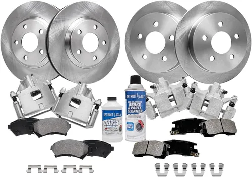 Miniatura 71 de Detroit Axle - Rotores de freno para Jeep Compass 2015-2022 Renegade 2016-2022 Fiat 500X 2016-2022, 2018, 2019, 2020, 2021. Reemplazo de rotores