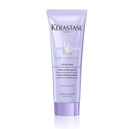 Kerastase Blond Absolu Cicaflash acondicionador - Para cabello decolorado y dañado, fortalece y nutre, con ácido hialurónico, protege contra la