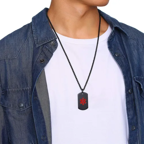 Miniatura 2 de VNOX PACEMAKER Pulsera de acero inoxidable para identificación de alerta médica unisex de 8.0 in