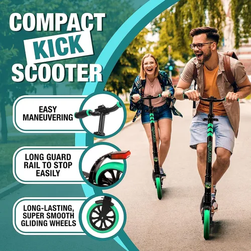 Miniatura 6 de SereneLife Patinete de dos ruedas para adolescentes, patinete de deslizamiento suave para adultos con altura ajustable para mayores de 8 años