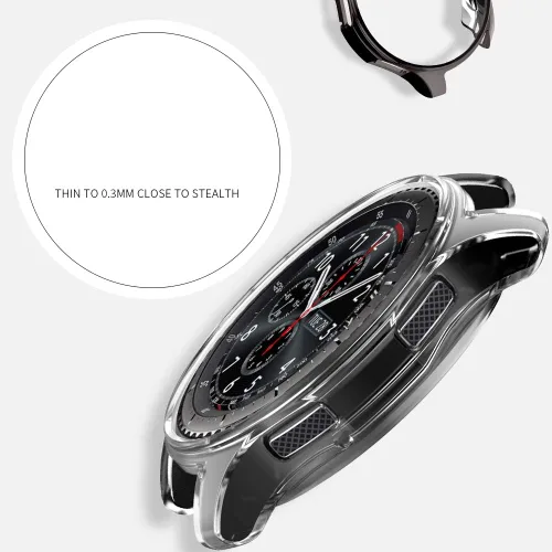 Miniatura 4 de FitTurn Compatible con Gear S3 Frontier SM-R760, marco de metal de TPU suave a la moda, resistente a los golpes, a prueba de golpes, carcasa