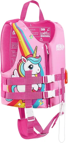 MoKo Swimming Vest for Kids 20-30-50-77 lbs, Children Swim Vests Water Activity Equipment Cute Pattern Watersports Swimming Device for Toddlers Boys