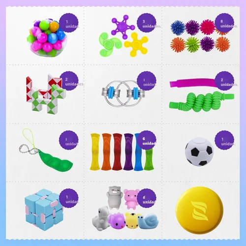 Miniatura 3 de Paquete de 50 juguetes para ansiedad, recuerdos de fiesta para niños de 8 a 12 años, rellenos de calcetines, juguetes sensoriales a granel