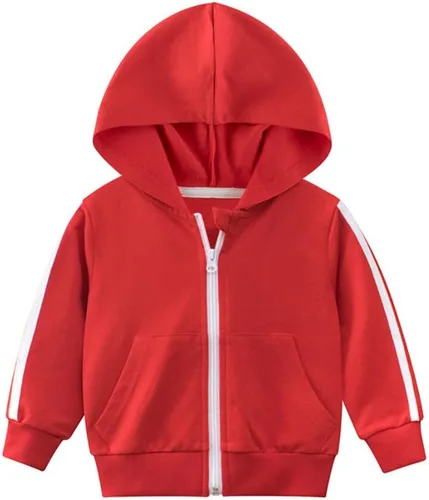 RUKOSU Baby Toddler Boys Girls Zip Up Hoodie Sweatshirt Unisex Cotton Hooded Jackets Coat Casual Fall Shirts Tops