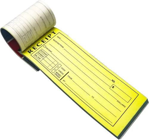 Miniatura 3 de Paquete de 10 libros de recibos de alquiler con copia de carbono duplicado 2 piezas 50 juegos tamaño: 8 "x 2.75