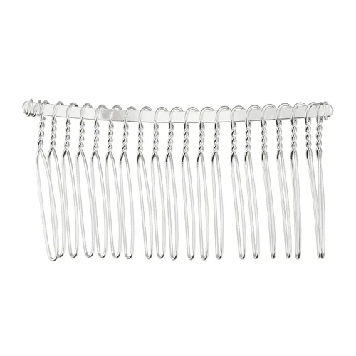 Miniatura 5 de VOCOSTE 2 accesorios antideslizantes para el cabello, metal, tono plateado, 3 pulgadas
