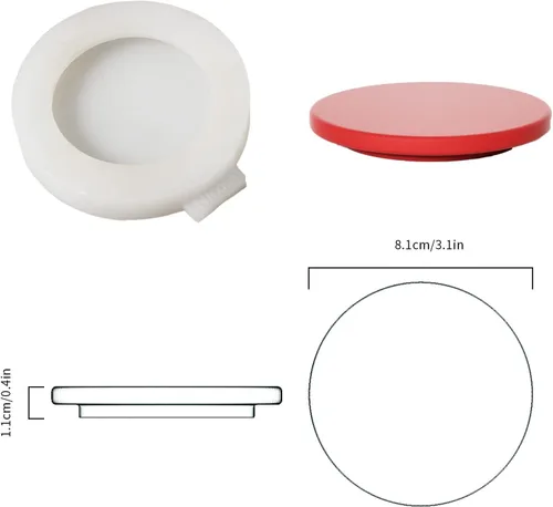 Miniatura 3 de BOOWAN NICOLE Molde de tapa de tarro de vela de concreto de Nochebuena, molde de silicona de cemento para suculentas, tapa de macetas, soporte