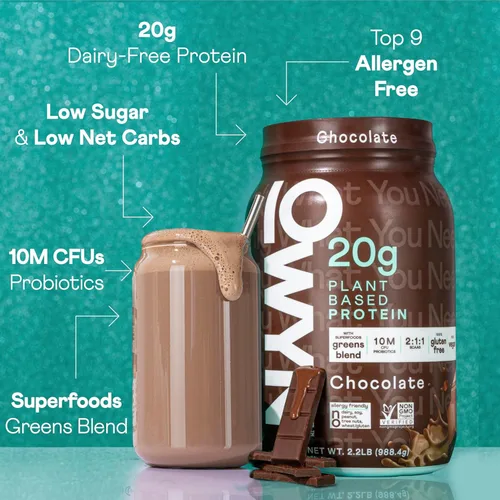 Miniatura 3 de OWYN Only What You Need Polvo de Proteína Libre de Lácteos con 20g de Proteína, Probióticos, Superalimentos, Verduras, Guisante, Chía y Mezcla