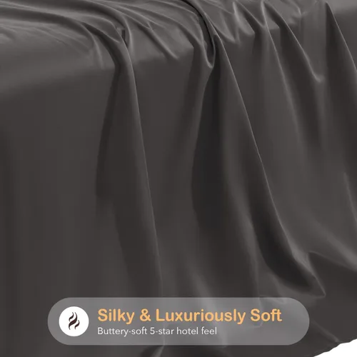 Miniatura 4 de SONORO KATE 100% Organic Cotton Sheets Set - 1000 High Thread Count, GOTS Certified Long Staple Cotton Bed Sheets, Soft, Breathable 5-Star Hotel