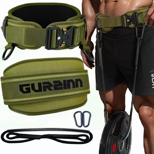Miniatura 7 de Cinturón de levantamiento de pesas, gimnasio con bloqueo rápido, cinturón de inmersión con cuerda, cinturón de dominadas con peso para gimnasio