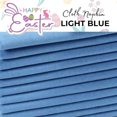 Miniatura 3 de Servilletas de tela para uso diario, 100% algodón, 18 x 18 pulgadas, color azul, servilletas de boda, servilletas de cóctel, servilletas de tela