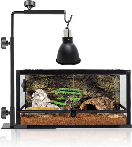 Miniatura 5 de Soporte para Lámpara de Reptil, Cúpulas Ajustables de 16-31 Pulgadas, Soporte de Metal con Bracket de Piso Portador de Luz para Iluminación