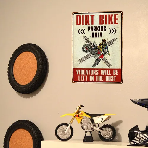 Miniatura 3 de Letrero decorativo de motocross para niños, accesorios de motocross para hombres, regalos de motocross para hombres, aluminio libre de óxido, 9 x 11