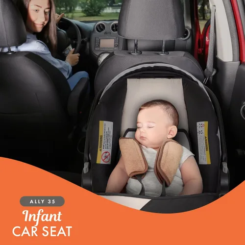 Miniatura 5 de Baby Trend Ally - Sistema de transporte de asiento de automóvil para bebé recién nacido con arnés y funda extra acogedora para bebés de hasta 35