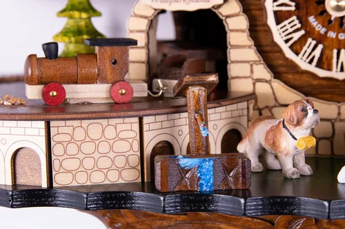 Miniatura 8 de Cuckoo Palace Reloj Cuco Deer Park Mill Station Chalet-Style 13.0 in Cuarzo Movimiento