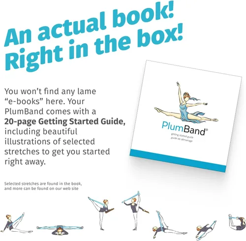 Miniatura 5 de The PlumBand - Banda elástica para baile y ballet, paquete premium listo para regalo, tamaños para niños y adultos, mejora tu spagat, flexibilidad