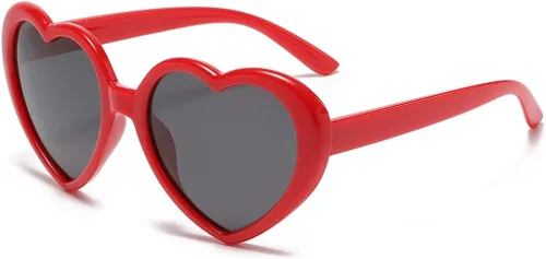 Gafas de sol polarizadas en forma de corazón para niñas y niños, a la moda, encantadoras y bonitas gafas